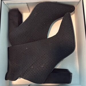 Black sparkly booties